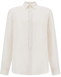 Herno - Camisa Resort De Lino Con Cuello Americano - Lyst