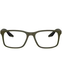 Prada Linea Rossa - Rectangle-Frame Glasses - Lyst