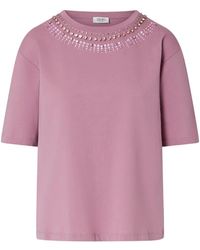Liu Jo - T-Shirt With Jewel Embroidery - Lyst