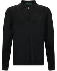 Kiton - Half-Zip 14 Micron Polo Shirt - Lyst
