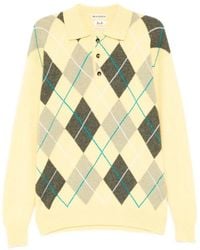 JW Anderson - Gebreid Vest Met Argyle-Patroon En Knoop - Lyst