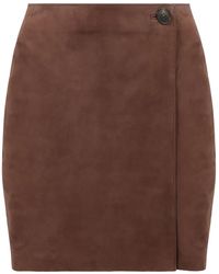 Yves Salomon - Suede Mini Skirt - Lyst