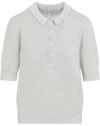 Studio Nicholson - Ribbed-Knit Polo Shirt - Lyst