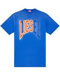 DIESEL - T-Wash-N T-Shirt mit beflocktem Logo - Lyst