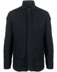 Herno - Button-Up Quilted Padded Jacket - Lyst