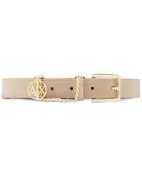 ARMANI EXCHANGE - Chain-Detail Logo-Charm Belt - Lyst