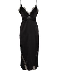 Michael Lo Sordo Onderjurk Met Afwerking Van Kant - Zwart