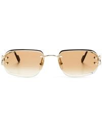 Cartier - Rectangle-Frame Sunglasses - Lyst