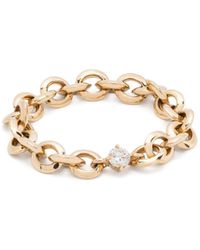 Lizzie Mandler - 18kt Yellow Gold Micro Chain-link Ring - Lyst