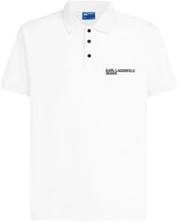 KARL LAGERFELD - Cotton Polo Shirt - Lyst