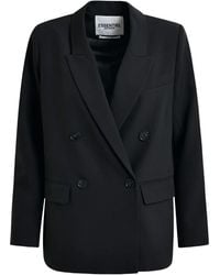 Essentiel Antwerp - Double-Breasted Padded-Shoulder Blazer - Lyst