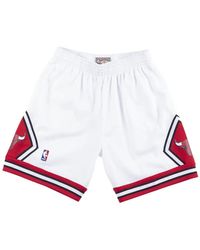 Mitchell & Ness - Logo-Print Shorts - Lyst