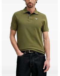 Barbour - Piqué Poloshirt Met Tartan-Ruit - Lyst