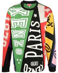KENZO - Sudadera Con Diseño Patchwork - Lyst