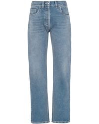 Prada - Low-rise Organic-denim Jeans - Lyst
