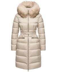 Moncler - Boedic Hooded Shearling-Trimmed Long Down Jacket - Lyst