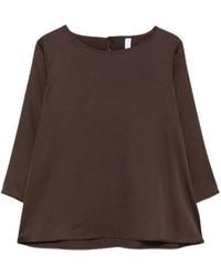 Imperial - Satin-Finish Keyhole-Back Blouse - Lyst