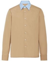 Prada - Long-sleeve Cotton Shirt - Lyst
