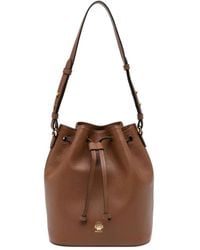 Bally - Leather Drawstring Bucket Bag - Lyst