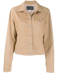 Giorgio Armani Veste en jean à boutonnière - Neutre