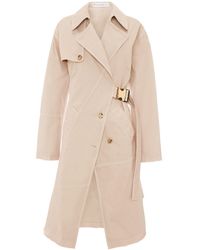JW Anderson - Neutral Twisted Buckle Trench Coat - Lyst
