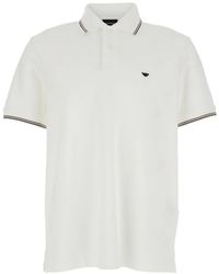 Emporio Armani - Logo Cotton Polo Shirt - Lyst