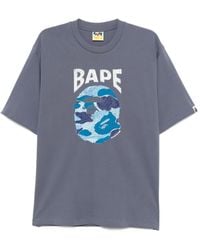 A Bathing Ape - Graphic-Print Cotton T-Shirt - Lyst