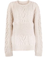 Low Classic - Ribbed Cable-knit Jumper - Lyst