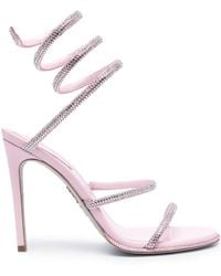 Rene Caovilla - Cleo 105mm Crystal-embellished Sandals - Lyst