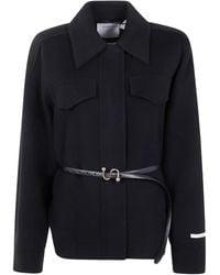 Sportmax - Veste En Laine À Taille Ceinturée - Lyst
