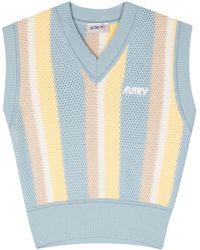 Autry - Intarsia-knit Cotton Vest - Lyst