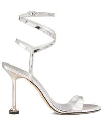 Stuart Weitzman - Nudistini Wrap Ankle-Strap Heeled Sandals - Lyst