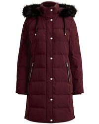 Ralph Lauren - Faux-Fur-Trim Puffer Jacket - Lyst