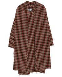R13 - Cappotto Doppiopetto A Quadri - Lyst