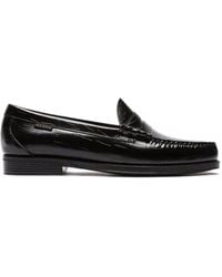 G.H. Bass & Co. - Larson Croc-Embossed Leather Penny Loafers - Lyst