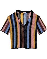 Agua Bendita - Axel Stripe Crochet Shirt - Lyst