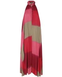 Pin-Up Stars - Damier Degradé-Effect Midi Dress - Lyst