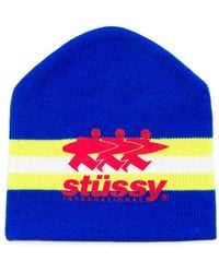 Stussy - Striped Ski Beanie Hat - Lyst