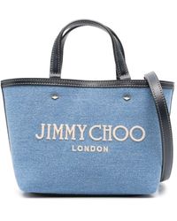 Jimmy Choo - Mini Marli Denim Tote Bag - Lyst