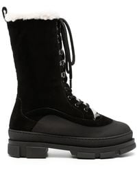 Jimmy Choo - Aldea Lace-Up Suede Combat Boots - Lyst
