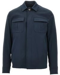 Herno - Button Flap Pocket Overshirt - Lyst