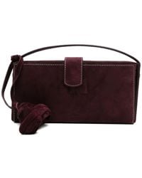 Magda Butrym - Apolonia Rose-Embellished Suede Clutch Bag - Lyst