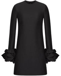 Valentino Garavani - Crepe Couture Embroidered Mini Dress - Lyst