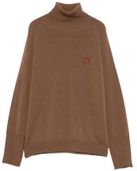 ERMANNO FIRENZE - Logo-Embroidered Roll-Neck Sweater - Lyst