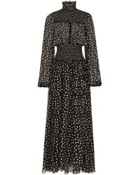 Dolce & Gabbana - Polka Dot-print Silk Dress - Lyst