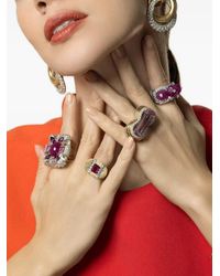 David Webb - Avenue Tourmaline And Diamond Ring - Lyst