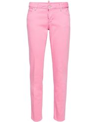 DSquared² - Pink Bull Low Waist Skinny Jeans - Lyst