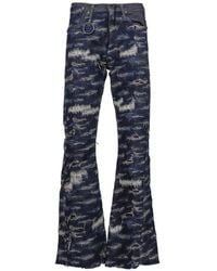 Minus - Distressed Twisted-Seam Jeans - Lyst