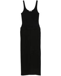 Patrizia Pepe - Ribbed-Knit Front-Slit Midi Dress - Lyst