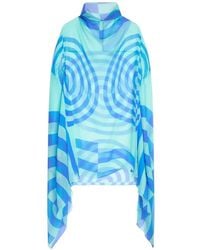 Dries Van Noten - Patterned Cape Dress - Lyst